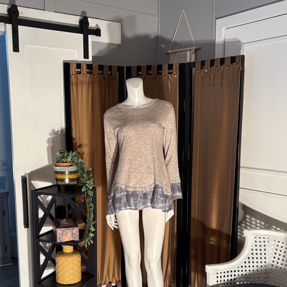 Women's Beige Long Sleeve Top From Yak And Yeti